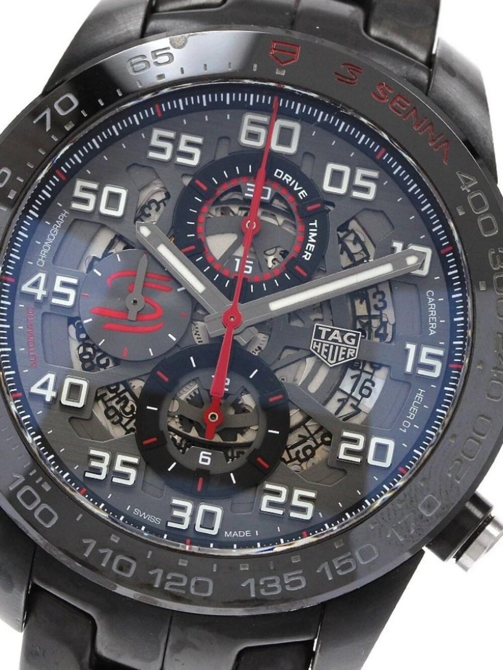 TAG HEUER Carrera Caliber Heuer 01 Ayrton Senna CAR2A1L Automatic Men's - Picture 2 of 7